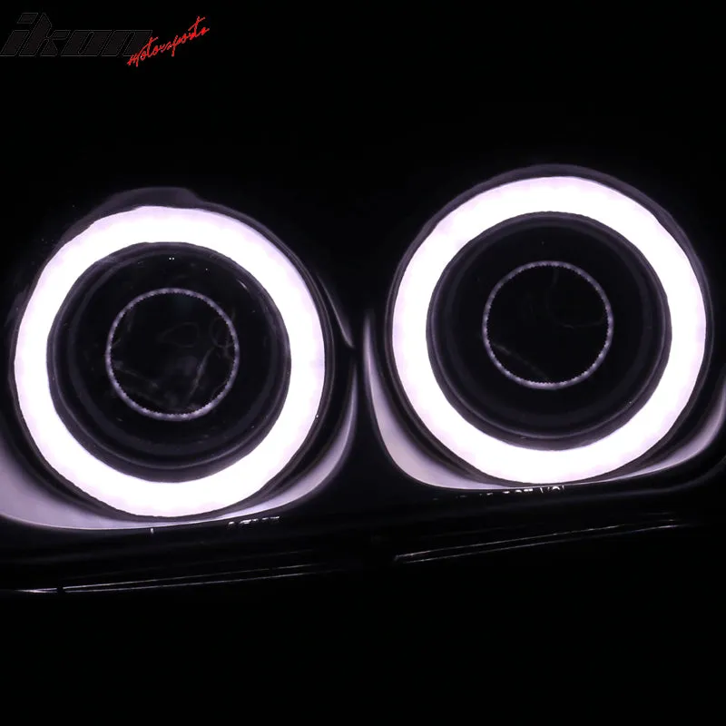 1997-2004 Chevy Corvette C5 Headlights Projector Dual LED Halo Rims