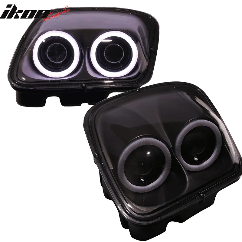1997-2004 Chevy Corvette C5 Headlights Projector Dual LED Halo Rims