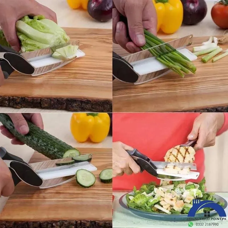 2 in 1 Cutter Scissors & Knife
