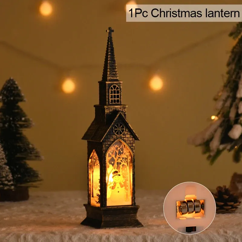 2024 Christmas LED Night Light Santa Claus Snowman Lantern Lamp