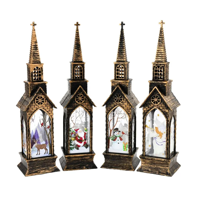 2024 Christmas LED Night Light Santa Claus Snowman Lantern Lamp