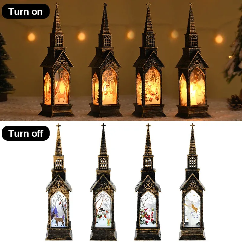 2024 Christmas LED Night Light Santa Claus Snowman Lantern Lamp