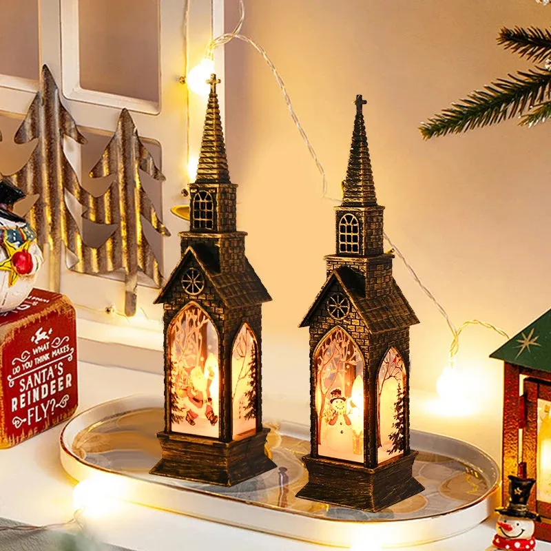 2024 Christmas LED Night Light Santa Claus Snowman Lantern Lamp