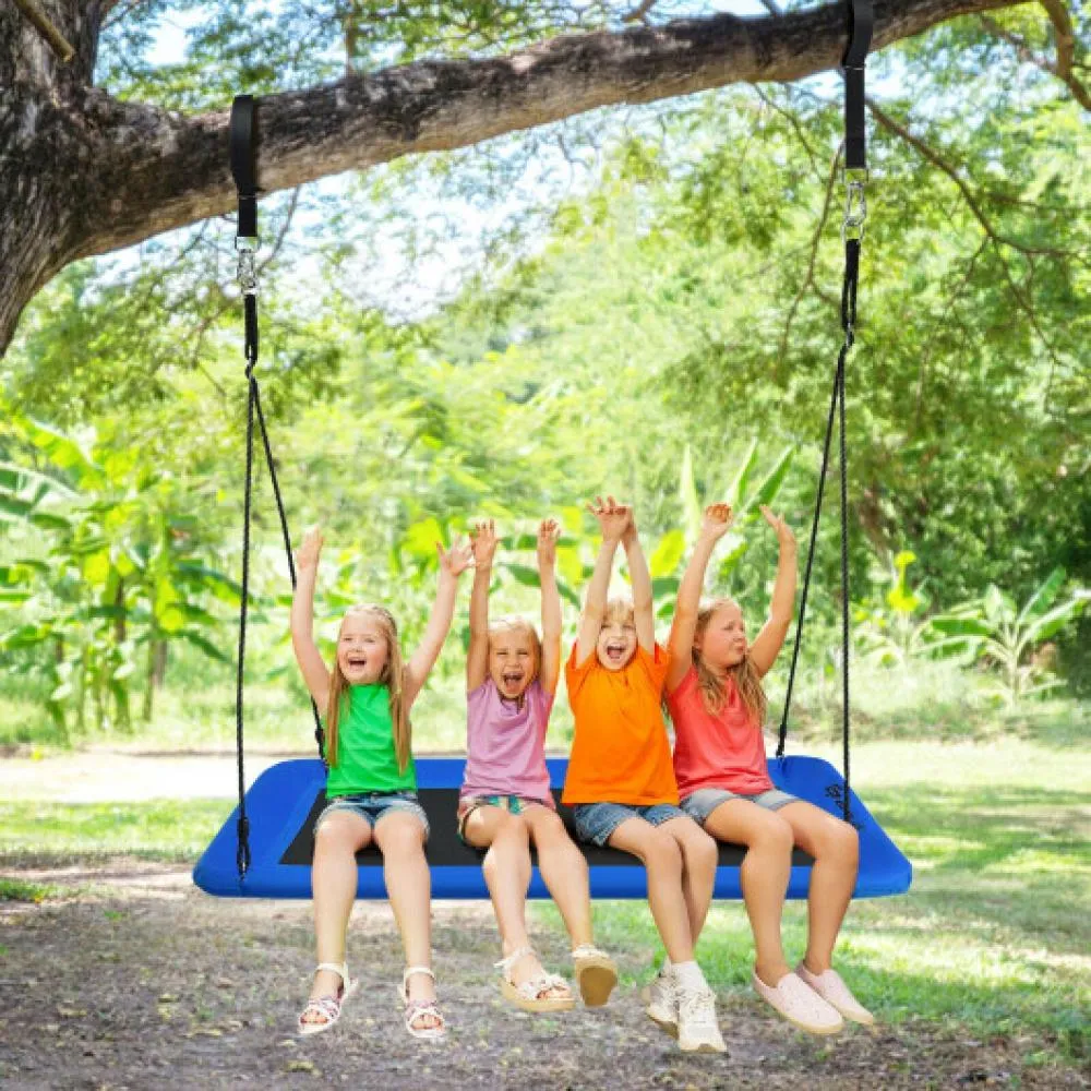 60 Inches Platform Tree Swing Outdoor with  2 Hanging Straps-Camouflage