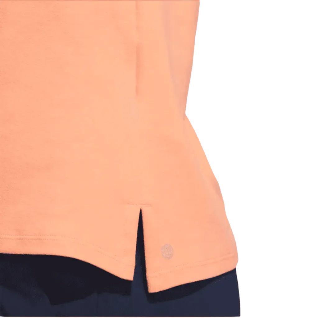 Adidas Ladies Go-To Piqué Sleeveless Golf Polo Shirt - Orange
