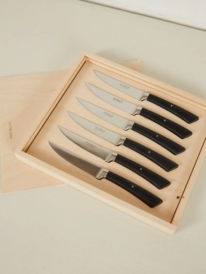 Black Handle Steak Knife Set