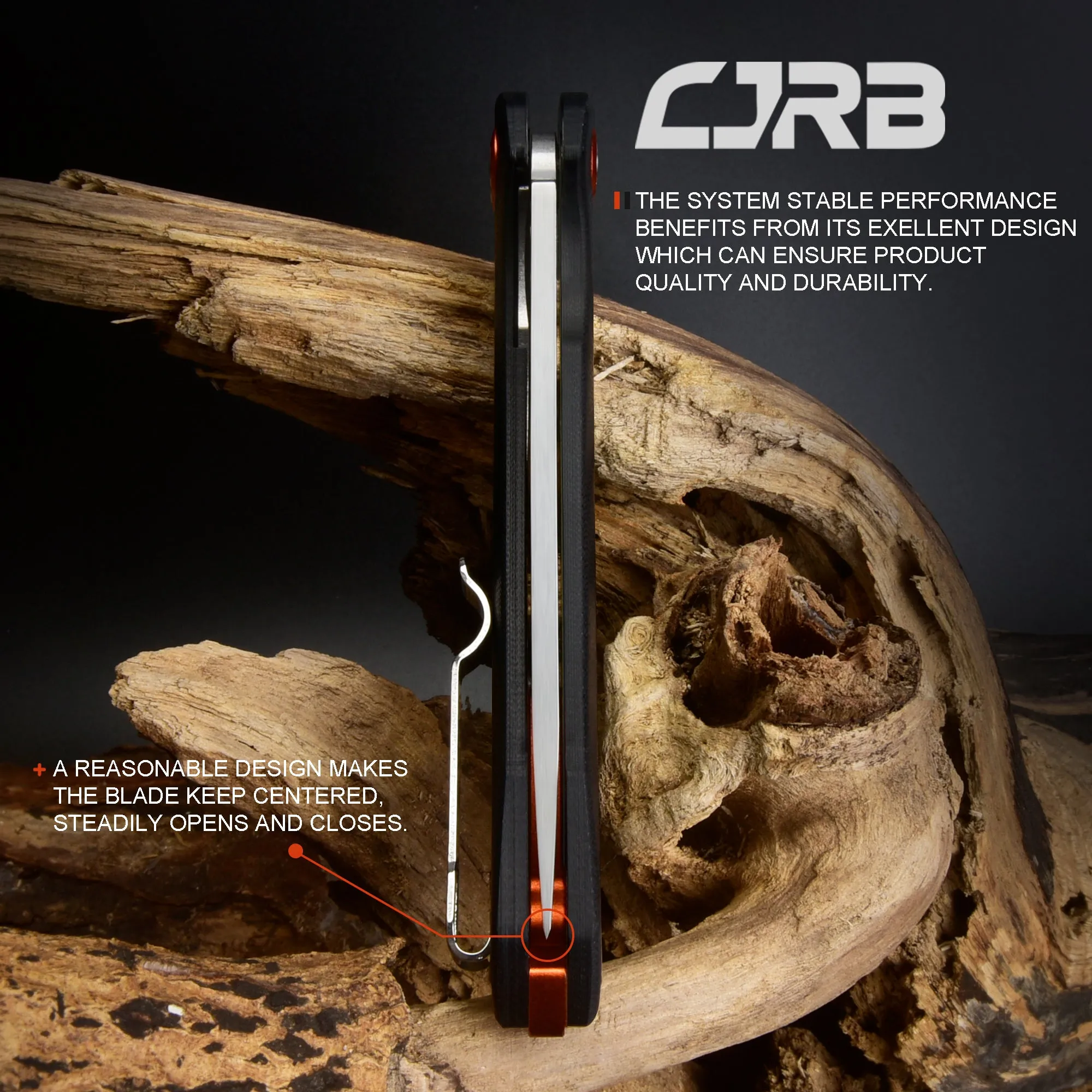 CJRB Gobi  J1906 D2/AR-RPM9 Blade G10(contoured & CNC pattern texture) Handle Folding Knives