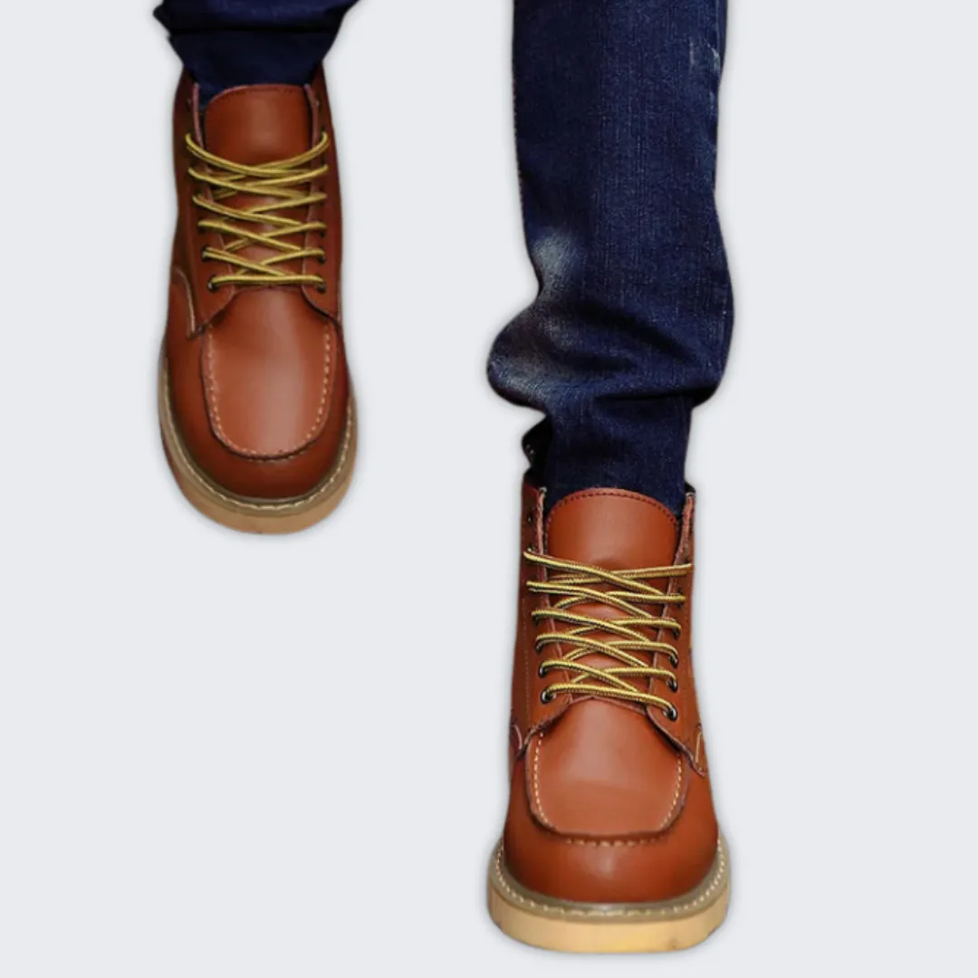Classic Vintage Leather Boots for Men - Stylish & Durable