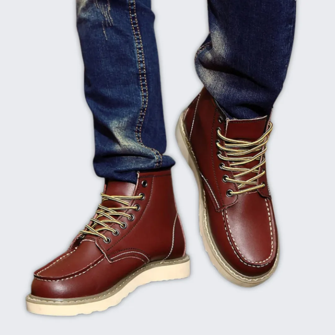 Classic Vintage Leather Boots for Men - Stylish & Durable