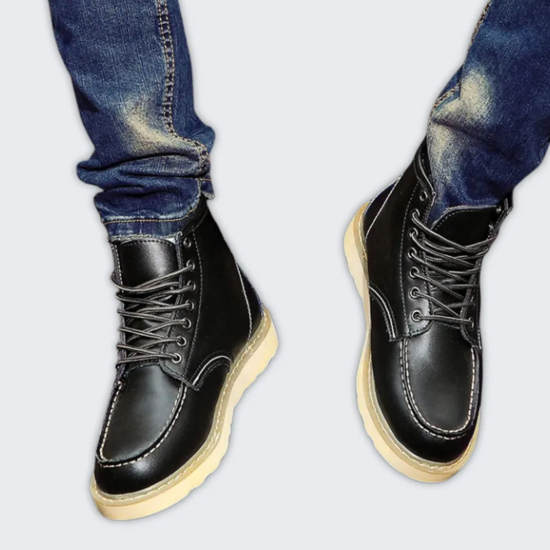 Classic Vintage Leather Boots for Men - Stylish & Durable