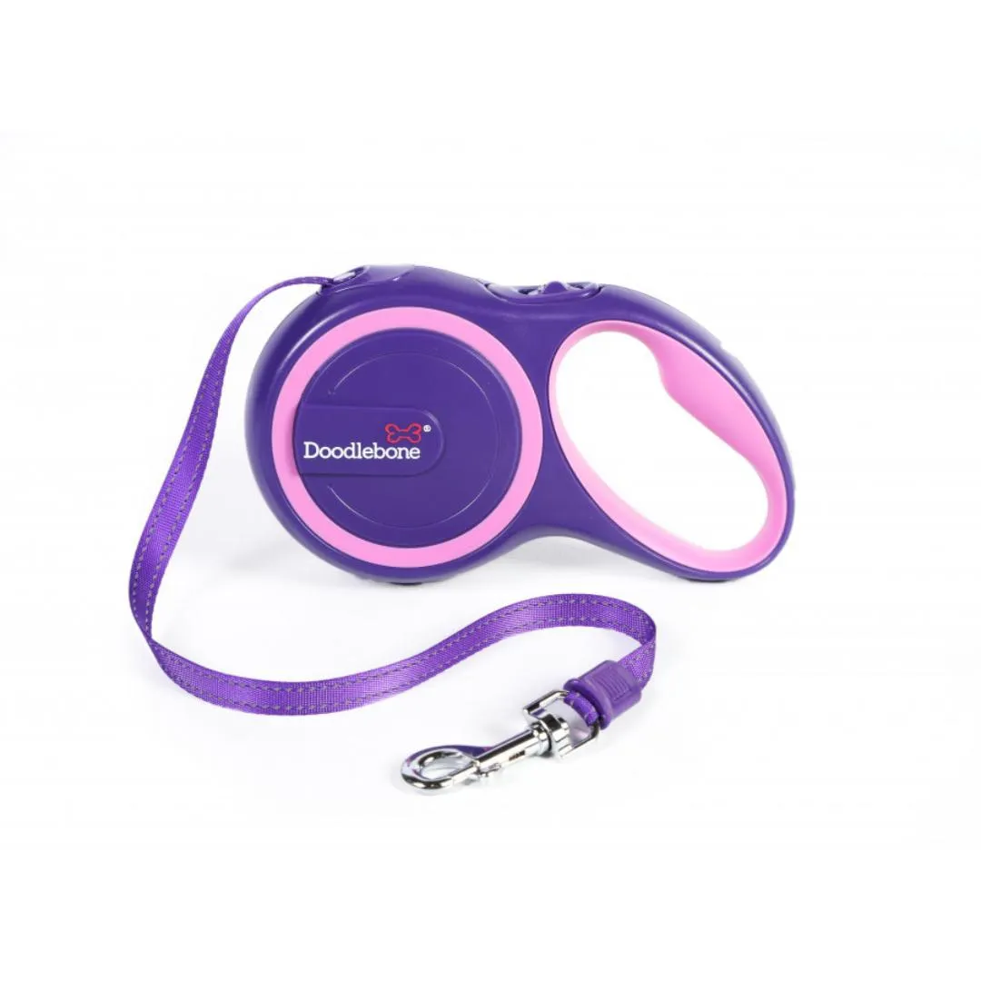 Doodlebone Retractable Dog Lead Purple