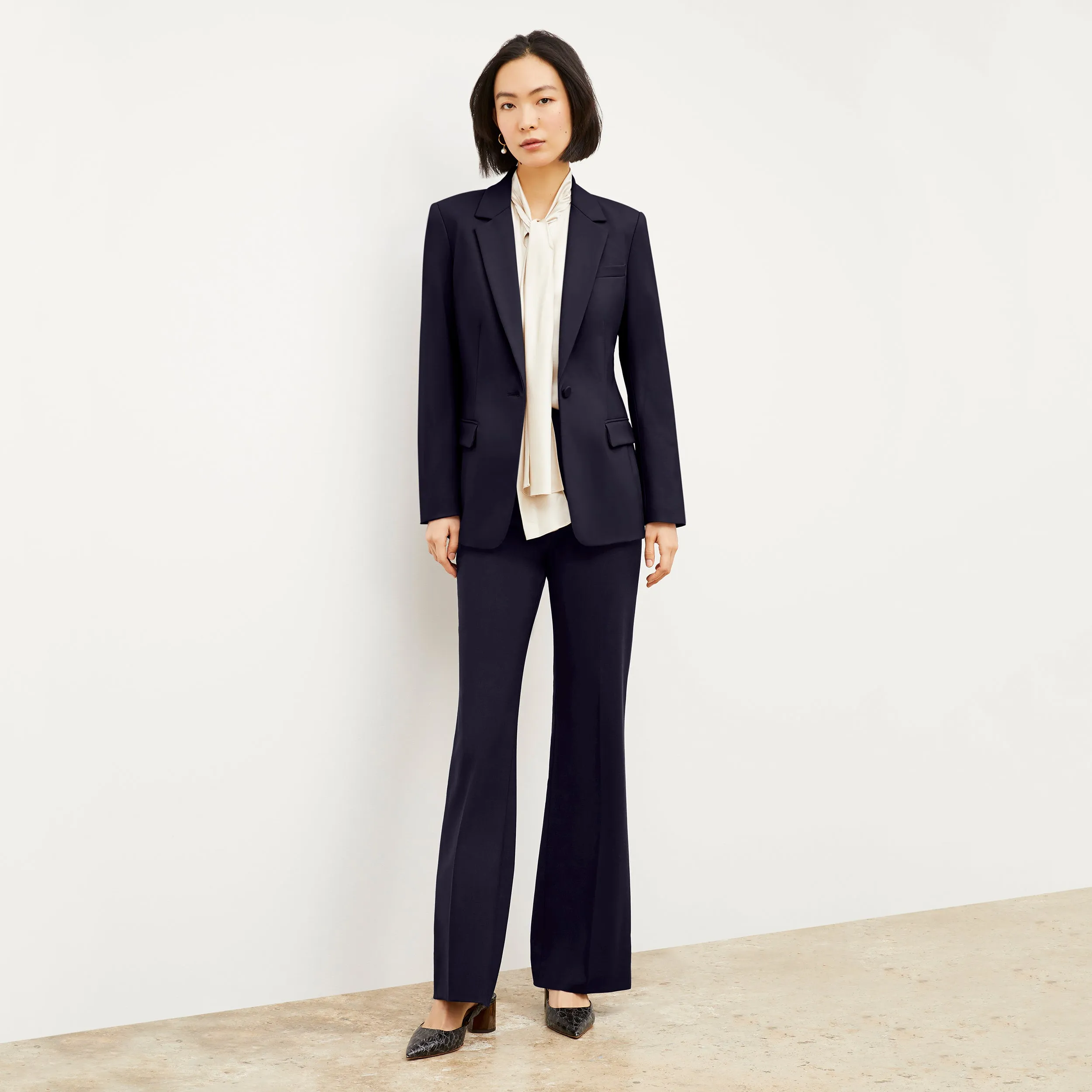 Horton Pant - Washable Wool Twill :: Dark Navy