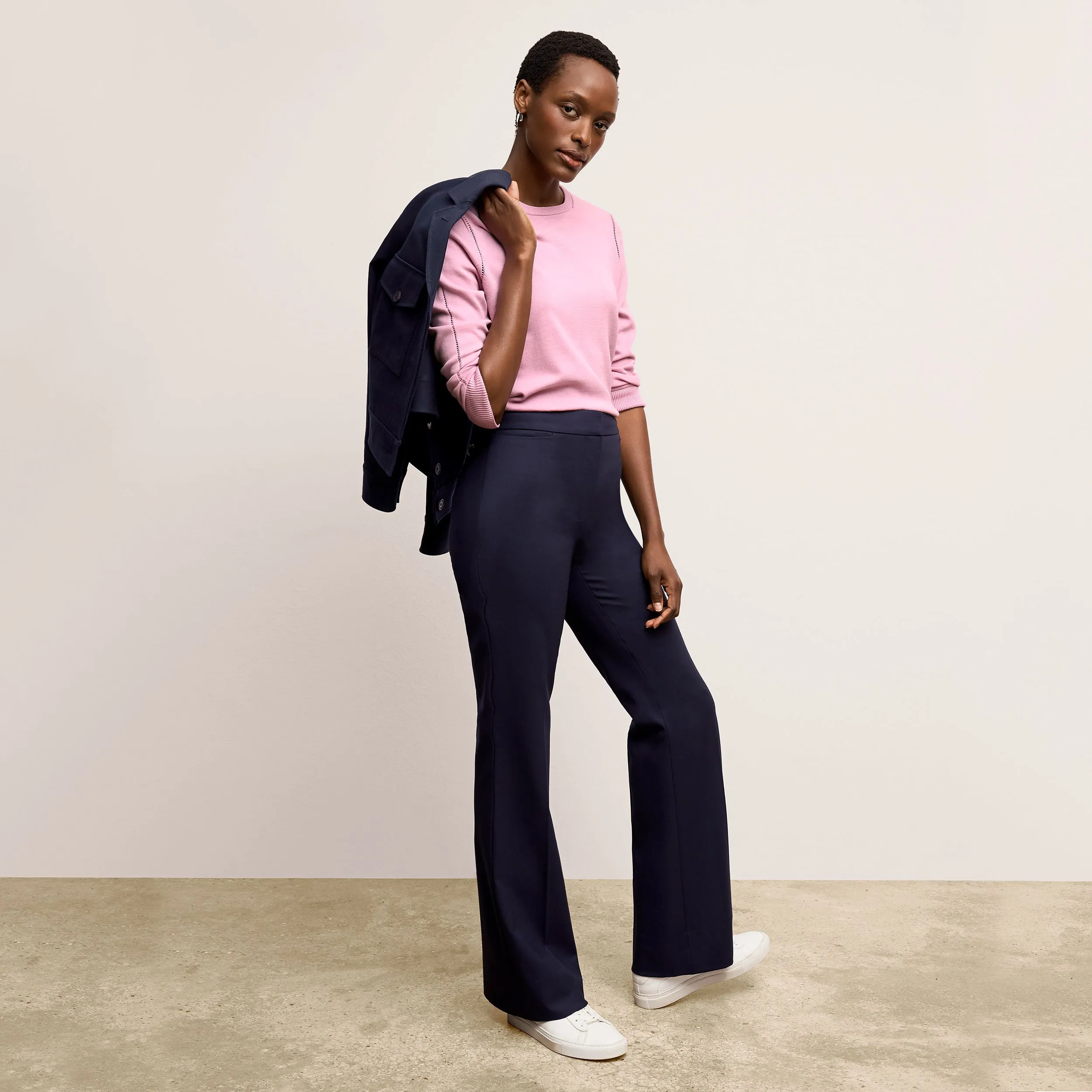 Horton Pant - Washable Wool Twill :: Dark Navy