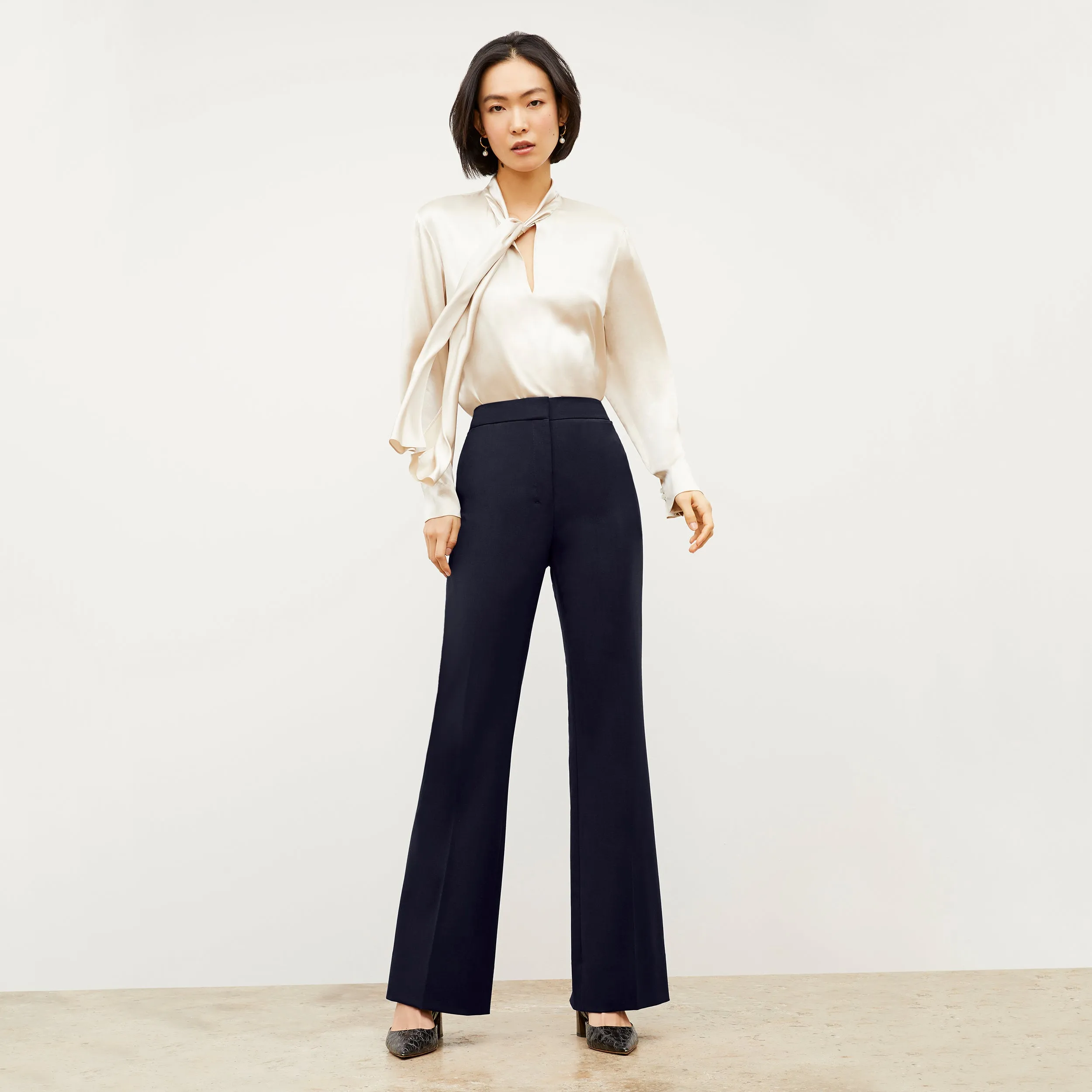 Horton Pant - Washable Wool Twill :: Dark Navy