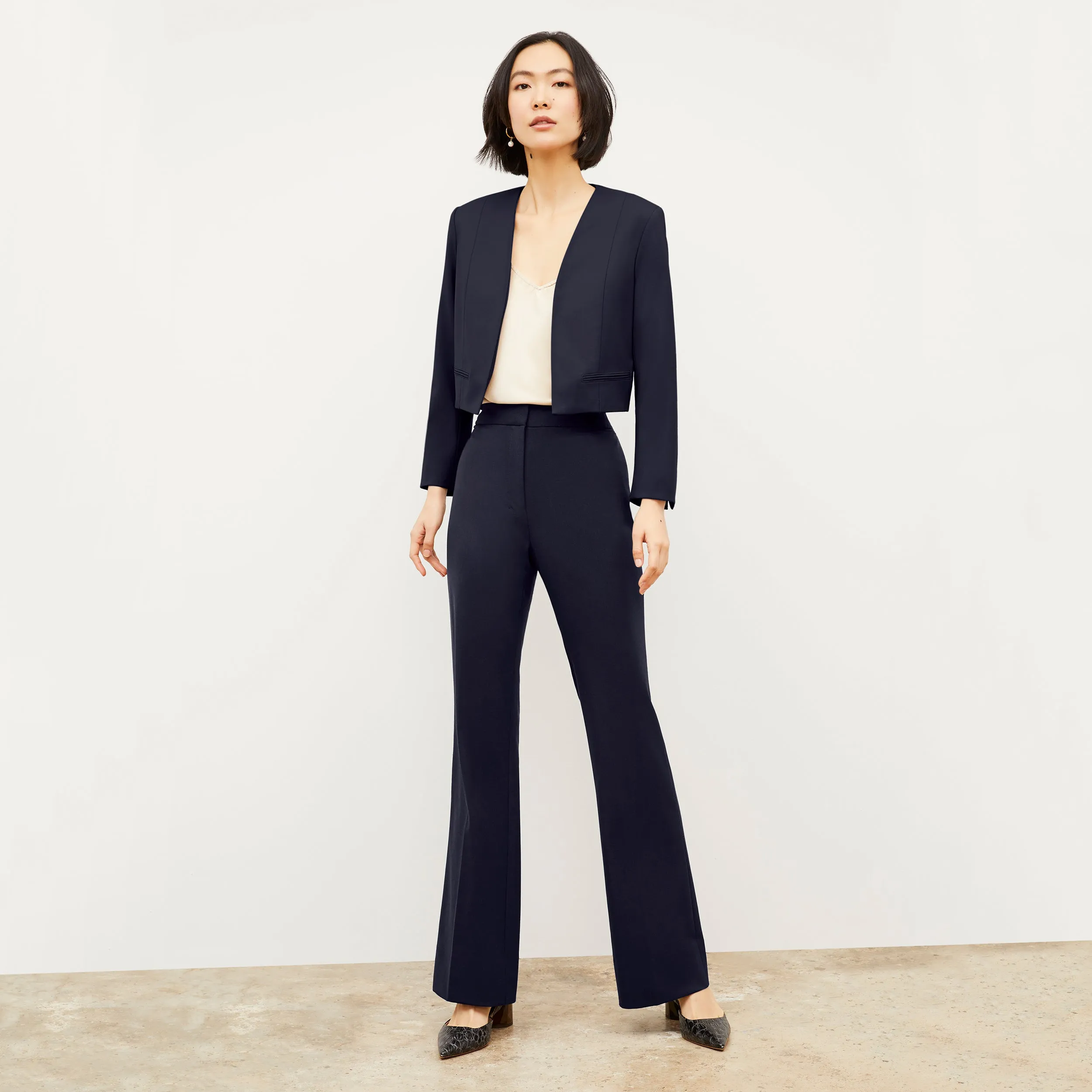 Horton Pant - Washable Wool Twill :: Dark Navy
