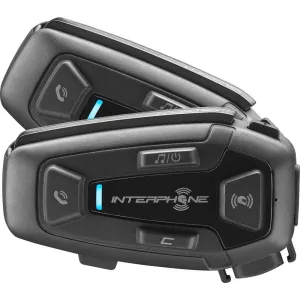 Interphone UCOM 8R Mesh Bluetooth Intercommunication System Black - Twin Pack