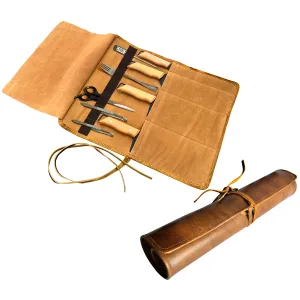 Leather Knife Roll - Chef's Knife Case Holder