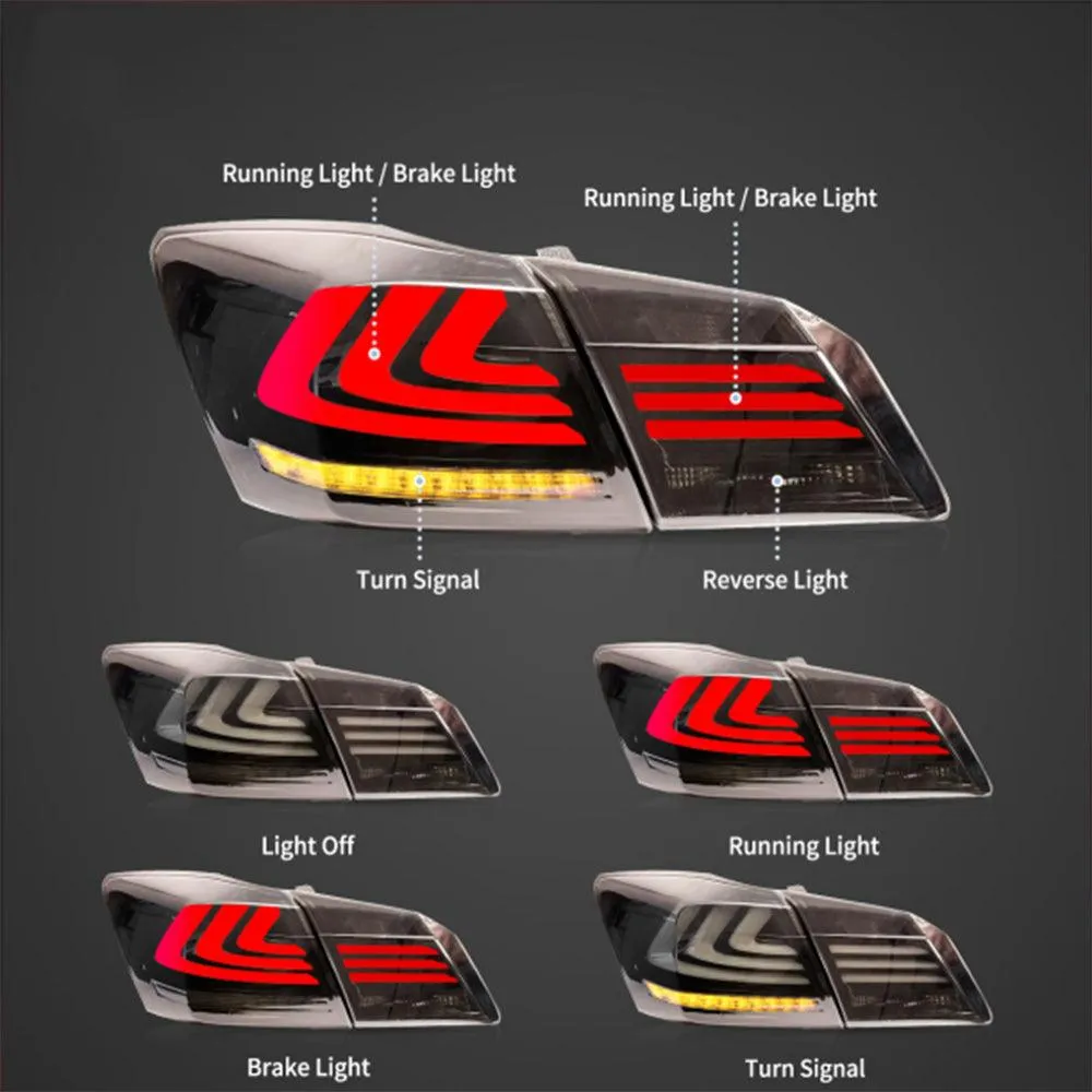 LED Tail Light Assembly With Sequential Turn Signal For 2013-2017 Honda Accord 9th Gen Sedan