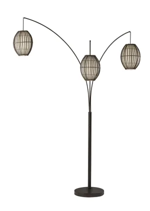 Maui 3-Light Arc Lamp in Antique Bronze
