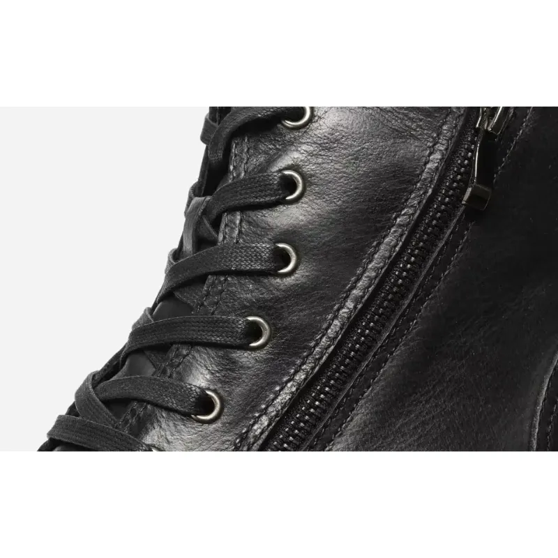 Men's Durable Fleece Vegan Leather Boots with Zipper | Perfect for All Seasons