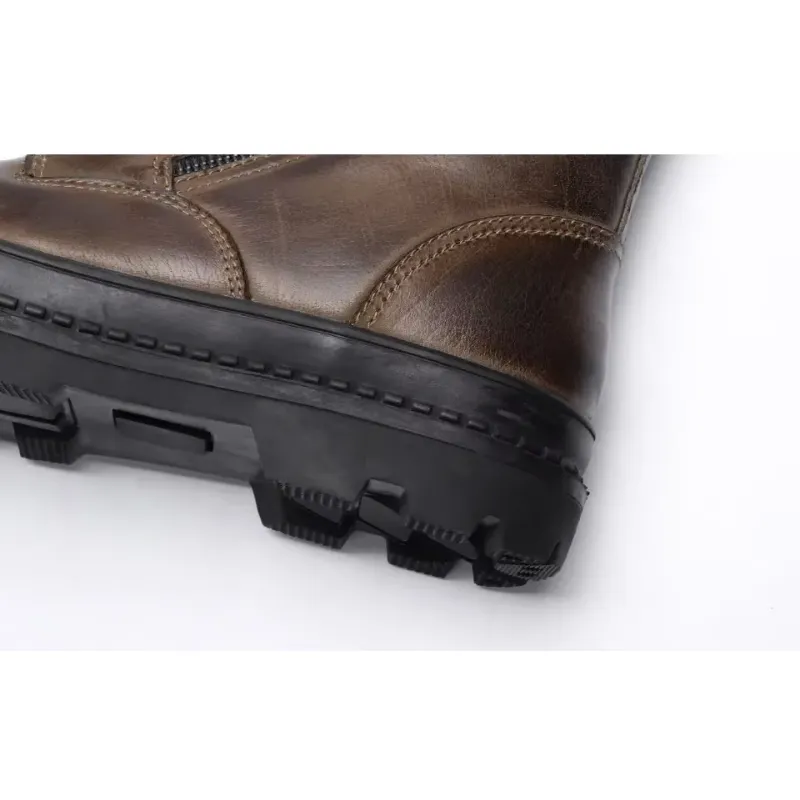 Men's Durable Fleece Vegan Leather Boots with Zipper | Perfect for All Seasons