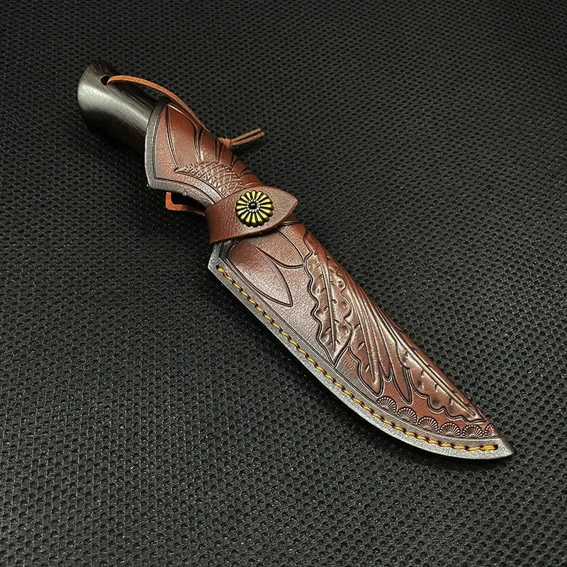 New Hunting Knife SKD-11 Sharp Blade Ebony Handle Bushcraft Knife Outdoor Camping Portable Knives EDC Survival Self Defense Tool