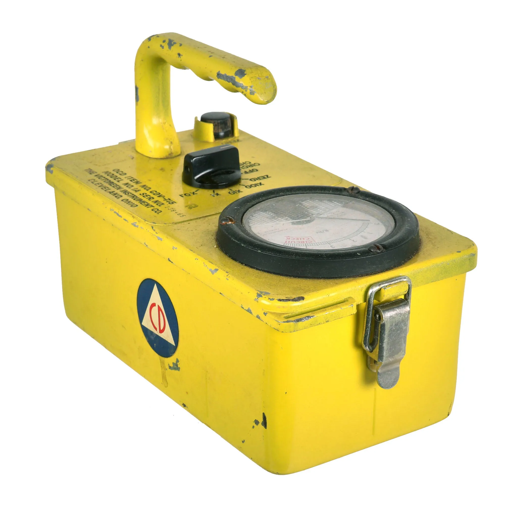 Original U.S. Cold War Civil Defense CD V-777-1 Shelter Radiation Kit with Two Victoreen CDV-715 Radiation Detectors