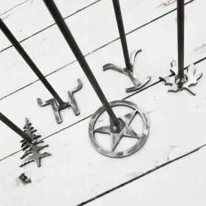 Rustic Branding Irons for Steaks, Wood & Leather - Various Shapes, Signs & Symbols