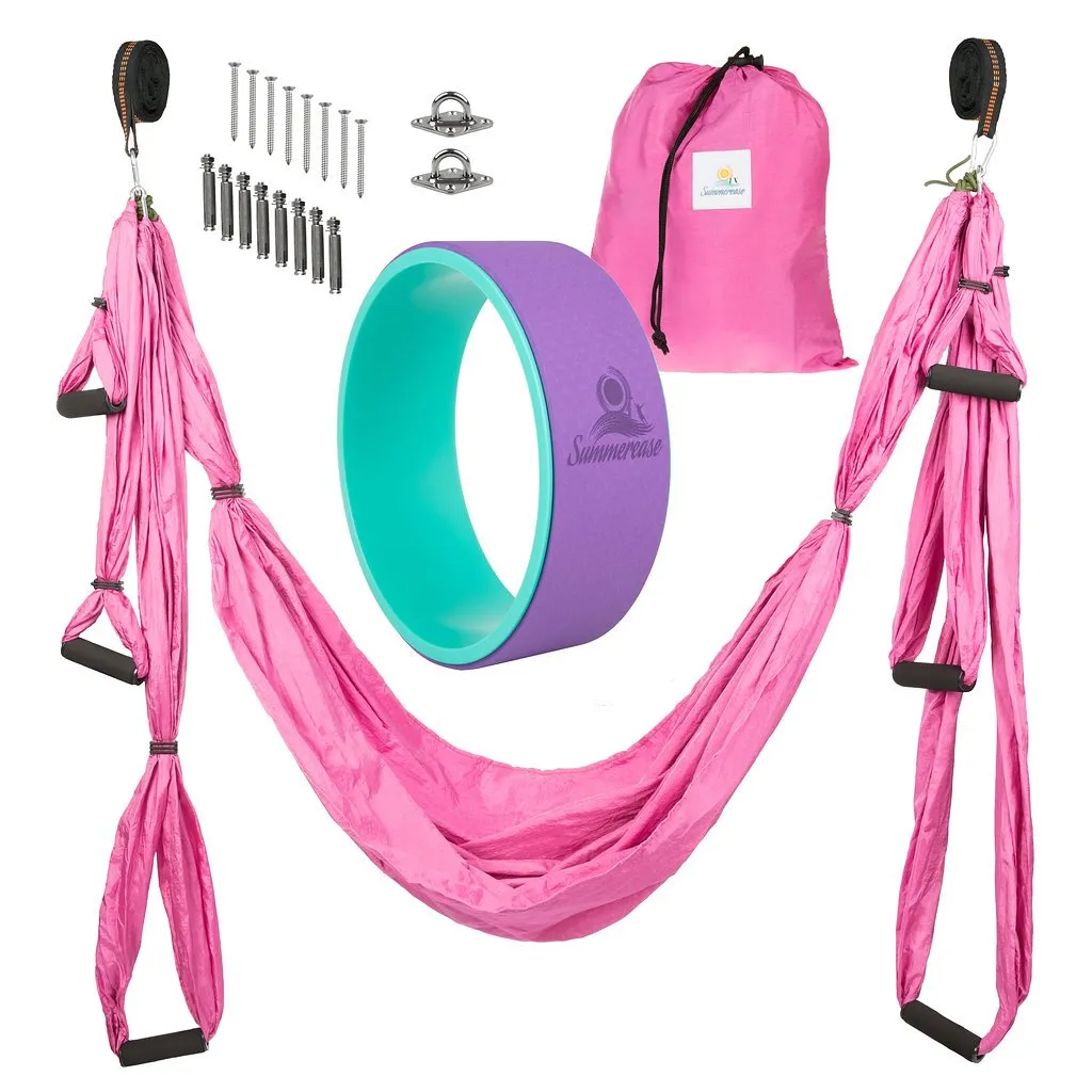 Summerease Yoga Swing Hammock and Wheel Set