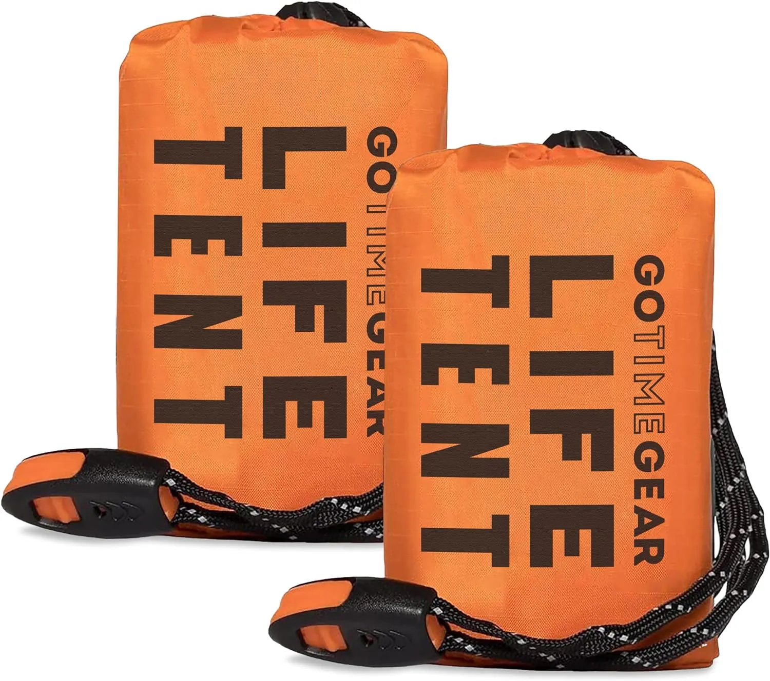 Survival Life Tent • 2 Person Mylar Emergency Shelter Tube Tent   Paracord