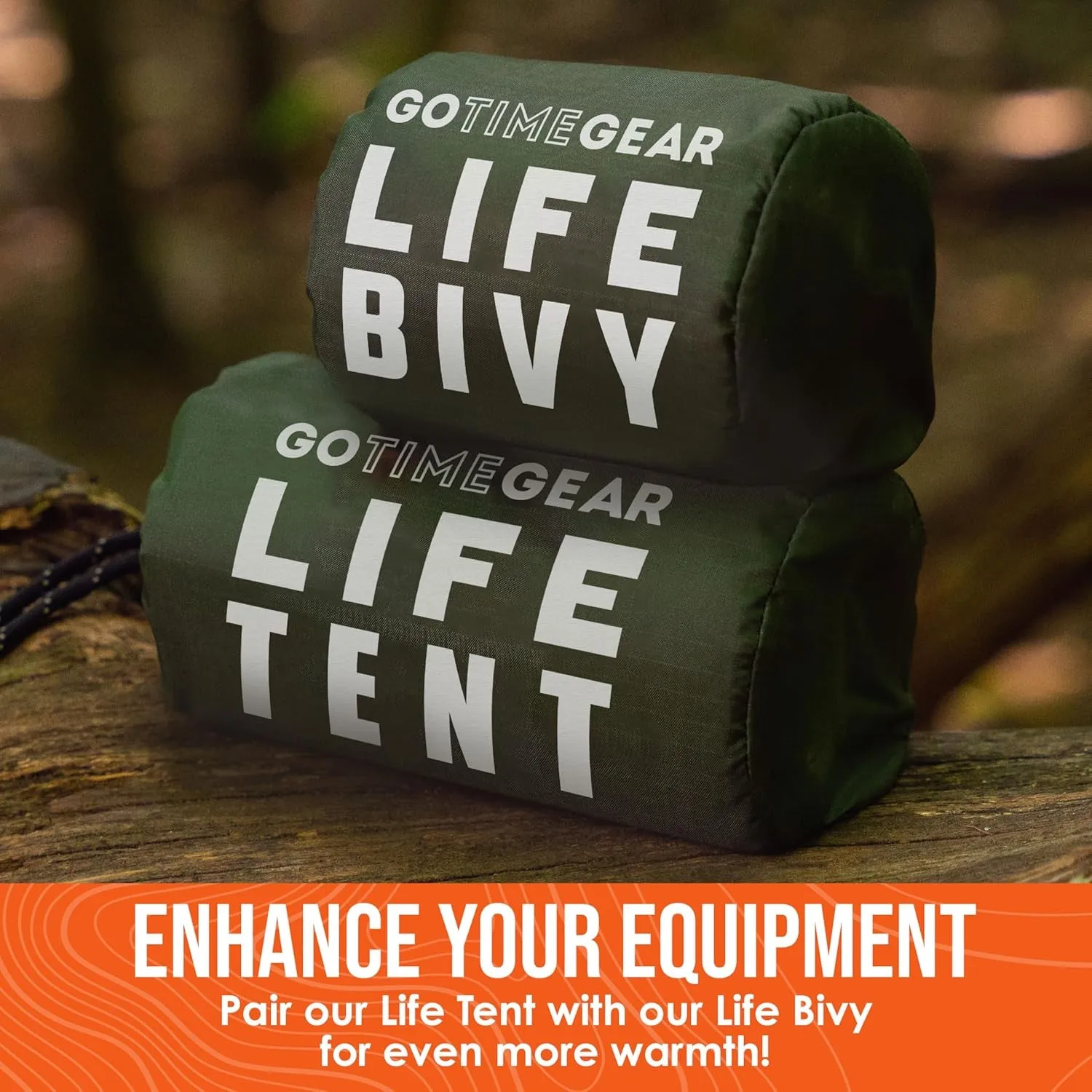 Survival Life Tent • 2 Person Mylar Emergency Shelter Tube Tent   Paracord