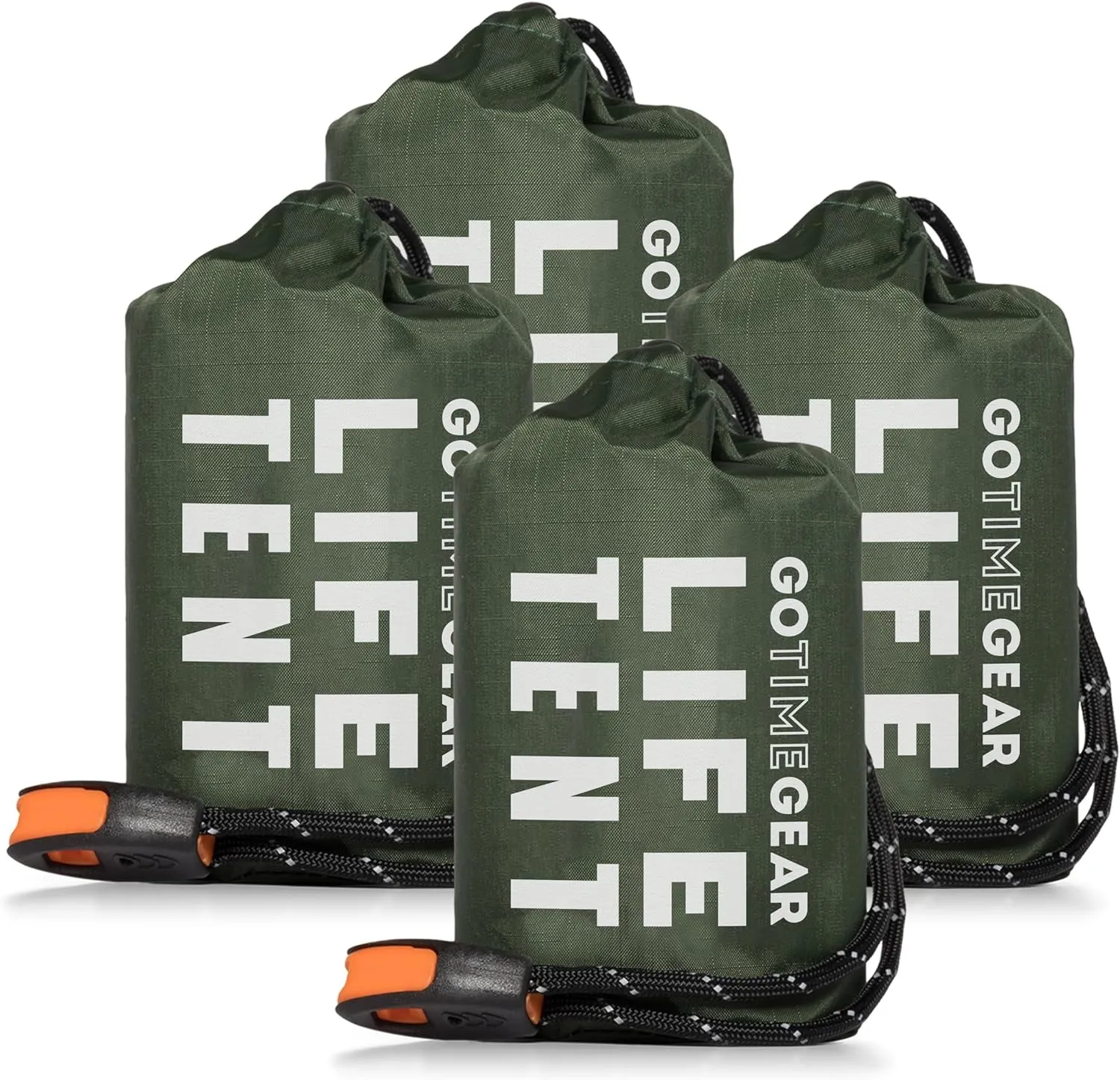 Survival Life Tent • 2 Person Mylar Emergency Shelter Tube Tent   Paracord