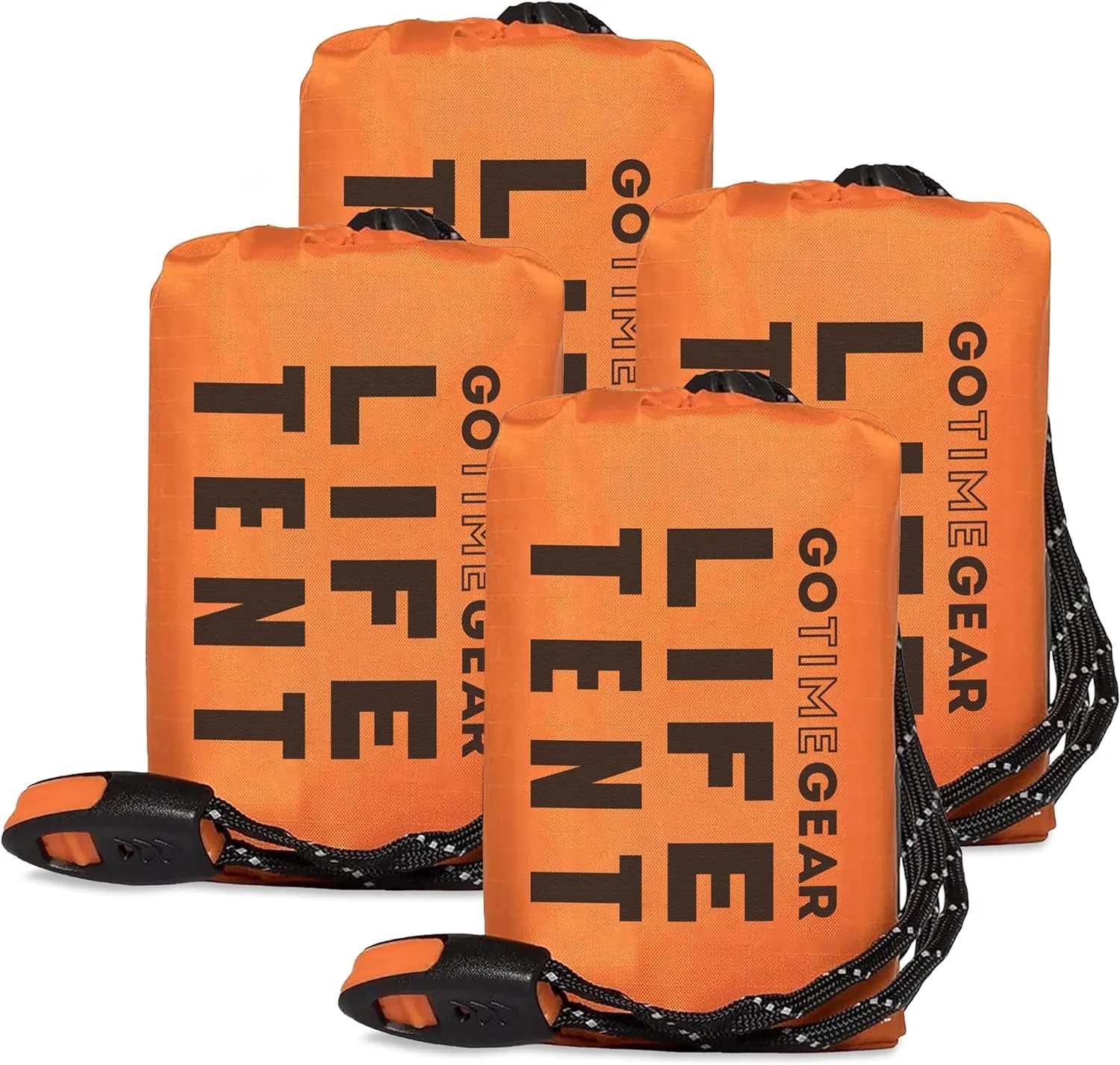 Survival Life Tent • 2 Person Mylar Emergency Shelter Tube Tent   Paracord