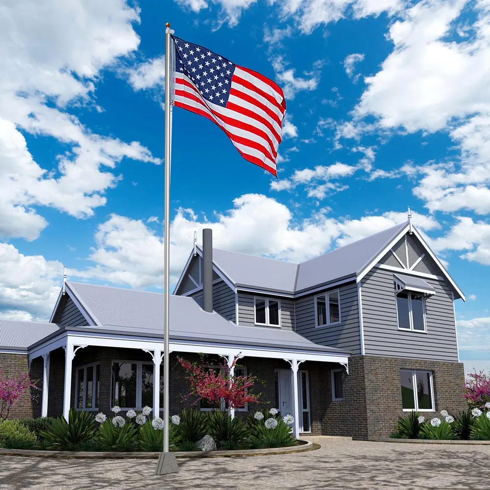 TheLAShop 25ft Aluminum Sectional Flagpole and Flag