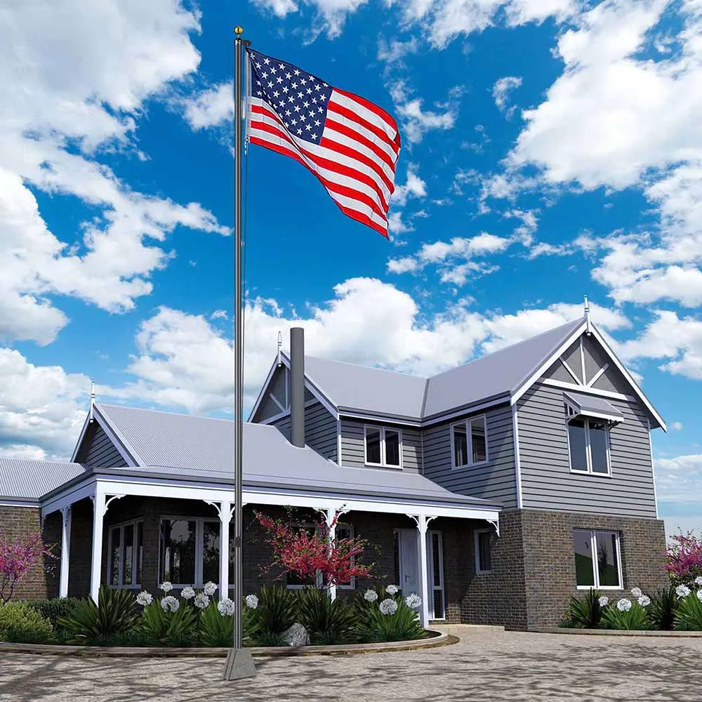 TheLAShop 30ft Aluminum Sectional Flagpole w/ US Flag
