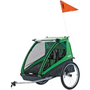 Thule Cadence2 Bike Trailer For 2 Kids, Cycle, Green Cadence Bike Trailer Thule Childcarri