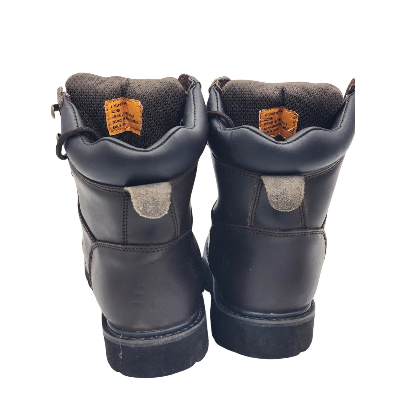 Work Master Boots Mens 9M Leather Workwear Steel Toe Durable Industrial Safety